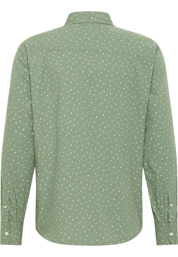 Męska Koszula MUSTANG Elmore Aop On Dark Green 1014762 12547