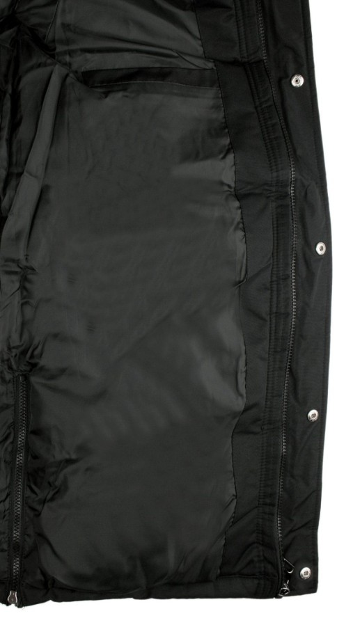 Zimowa, Ocieplana Kurtka z Kapturem - Brave Soul - Czarna