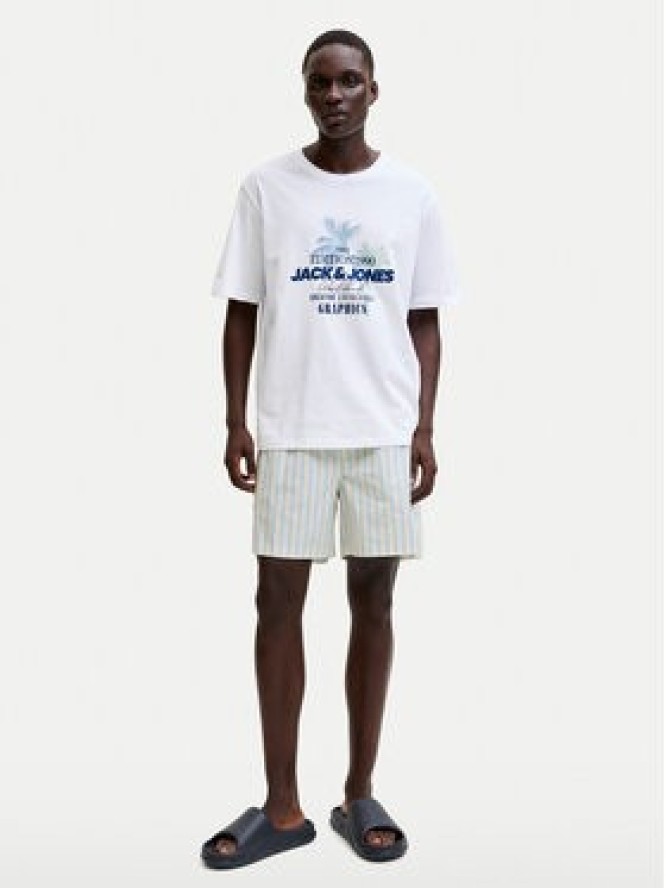 Jack & Jones T-Shirt Gradient Print 12288094 Biały Regular Fit