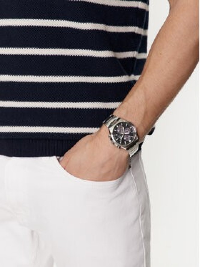 Casio Zegarek Edifice Solar Powered Chronograph EFS-S630D-1AVUEF Srebrny