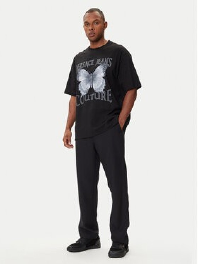 Versace Jeans Couture T-Shirt 79GAHP06 CJ01P Czarny Regular Fit