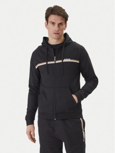 BOSS Bluza Authentic 50554785 Czarny Regular Fit