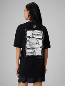 4F T-shirt loose z nadrukiem uniseks 4F x Drift Masters - czarny S