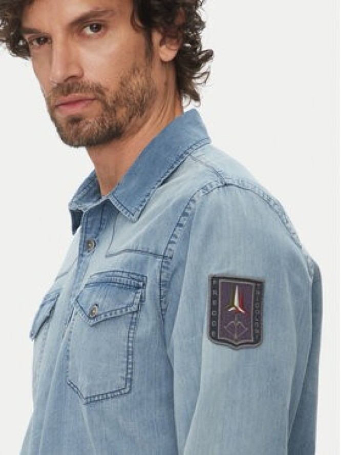 Aeronautica Militare Koszula jeansowa 251CA1281CT3527 Błękitny Regular Fit