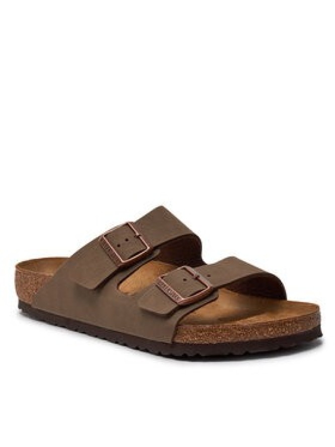 Birkenstock Klapki Arizona Birko-Flor nubuk 151181 Brązowy