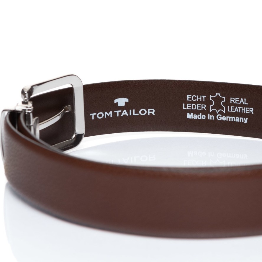 TOM TAILOR PASEK SKÓRZANY SOPO-TT293 680 35mm Ledergürtel