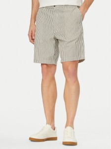 Tommy Hilfiger Szorty materiałowe Dover Seersucker MW0MW42359 Beżowy jasny Slim Fit