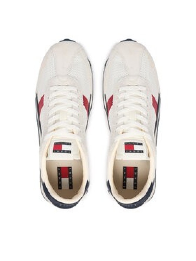 Tommy Jeans Sneakersy Retro Runner Archive Open Mesh EM0EM01715 Biały