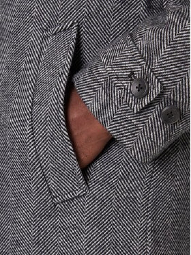 Calvin Klein Płaszcz wełniany LV04LD510G Szary Regular Fit