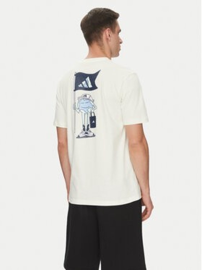 adidas T-Shirt Earth Day Graphic JI6756 Biały Regular Fit