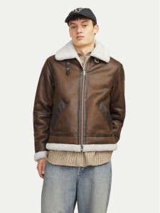 Jack & Jones Kurtka z imitacji skóry Cole Aviator 12261819 Brązowy Regular Fit