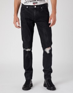 WRANGLER LARSTON MĘSKIE SPODNIE JEANSOWE JEANS BASS BLACK W18S3018O 112326029