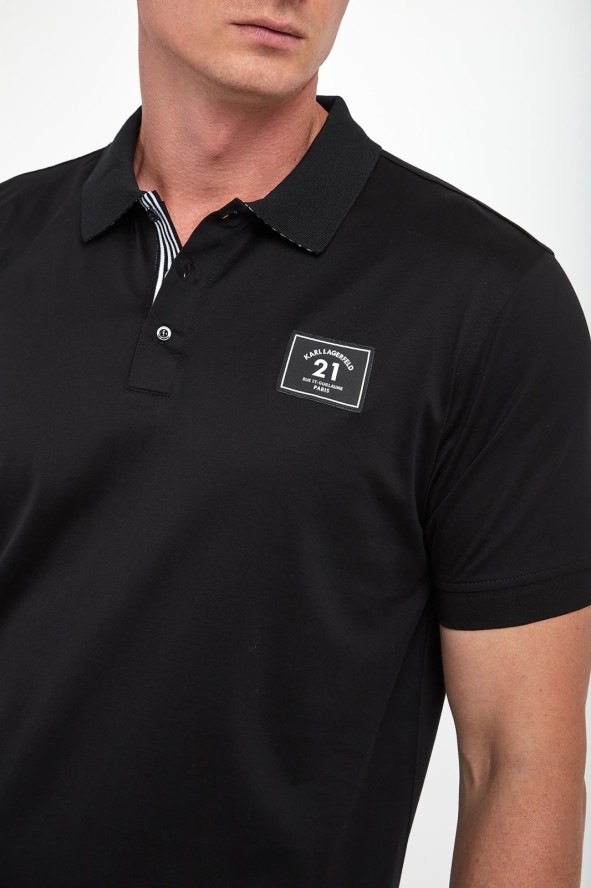 Polo męskie z logo KARL LAGERFELD