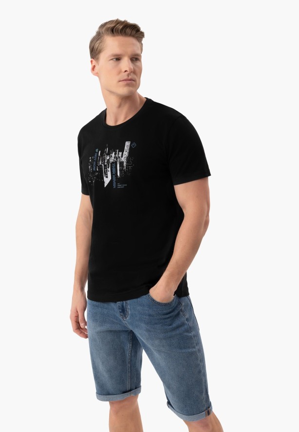 Bawełniana T-shirt z nadrukiem T-TURF