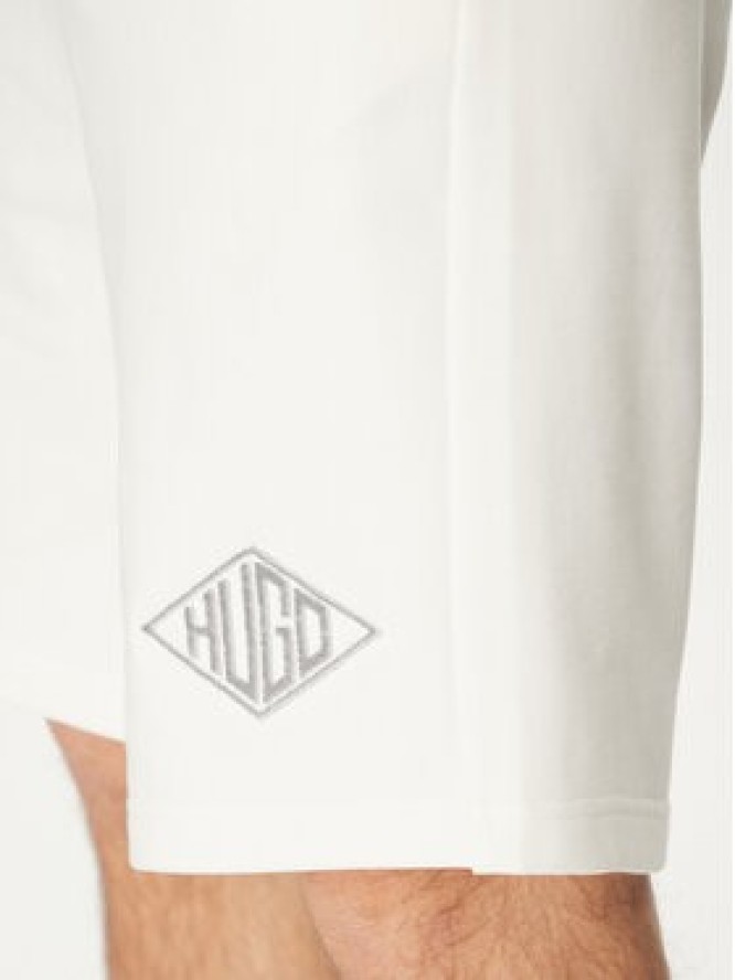 HUGO Szorty sportowe Damtus 50534953 Écru Relaxed Fit