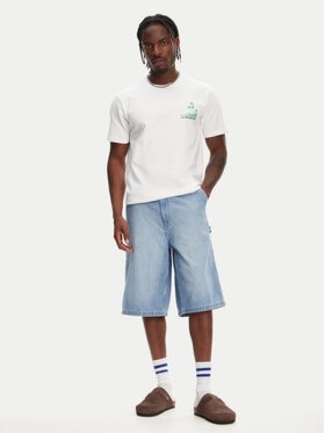 Quiksilver T-Shirt Palm Lines Ss EQYZT08057 Biały Regular Fit