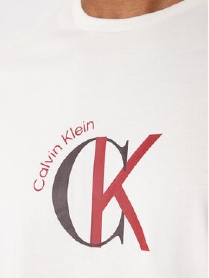 Calvin Klein Jeans T-Shirt 2Tone Graphic LV14RE829G Biały Regular Fit