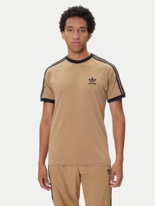 adidas T-Shirt adicolor Classics 3-Stripes JY1370 Beżowy Slim Fit