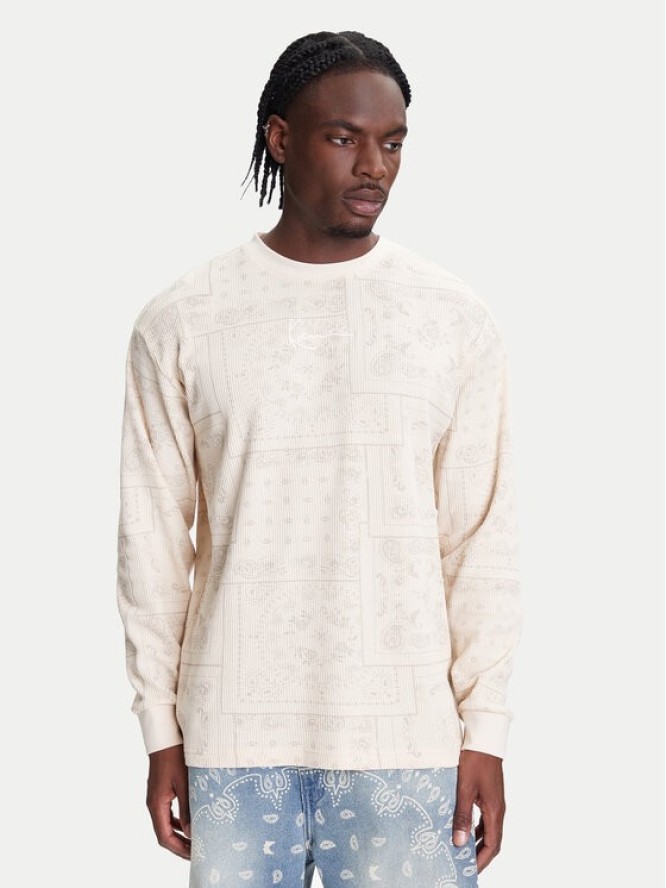 Karl Kani Bluza Signature Paisley Waffle PD00005328 Beżowy Regular Fit