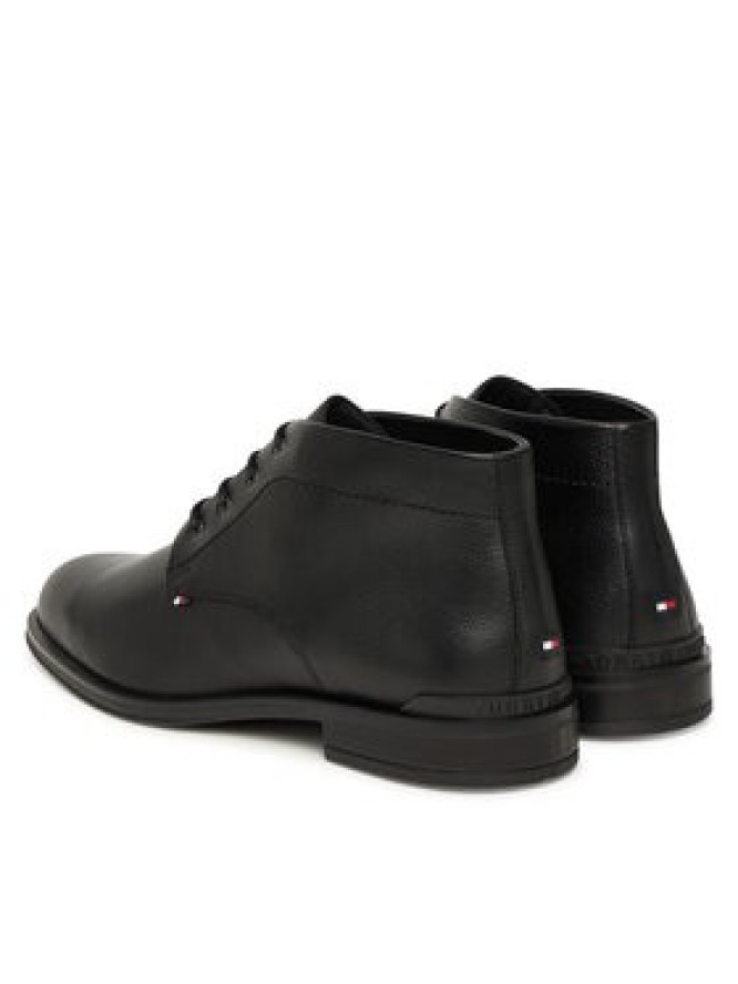 Tommy Hilfiger Trzewiki Corporate Hilfiger Lth Boot FM0FM05697 Czarny