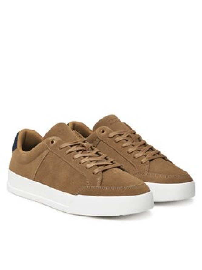 Tommy Hilfiger Sneakersy Th Court Summer Suede FM0FM05517 Brązowy