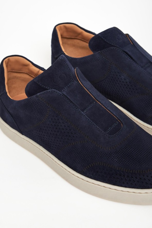 Sneakersy męskie zamszowe CESARE CASADEI