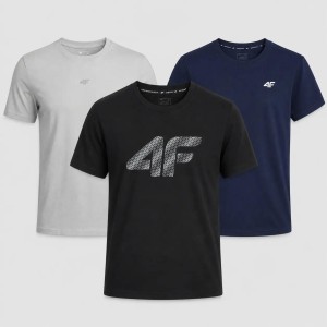 KOMPLET KOSZULEK MĘSKICH 4F T-SHIRT ZESTAW 3PAK