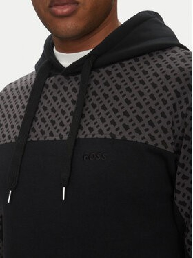 BOSS Bluza Luke 50540534 Czarny Regular Fit