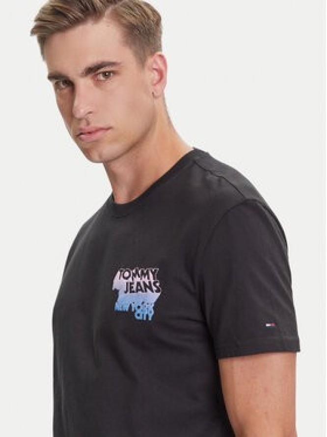 Tommy Jeans T-Shirt Stack Backprint DM0DM21589 Czarny Regular Fit