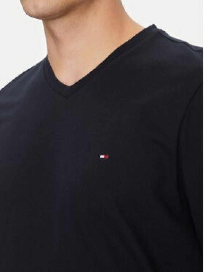 Tommy Hilfiger T-Shirt Essential V-Neck Tee MW0MW39249 Granatowy Regular Fit
