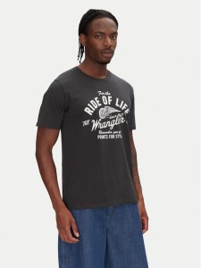 Wrangler T-Shirt Americana 112362790 Czarny Regular Fit