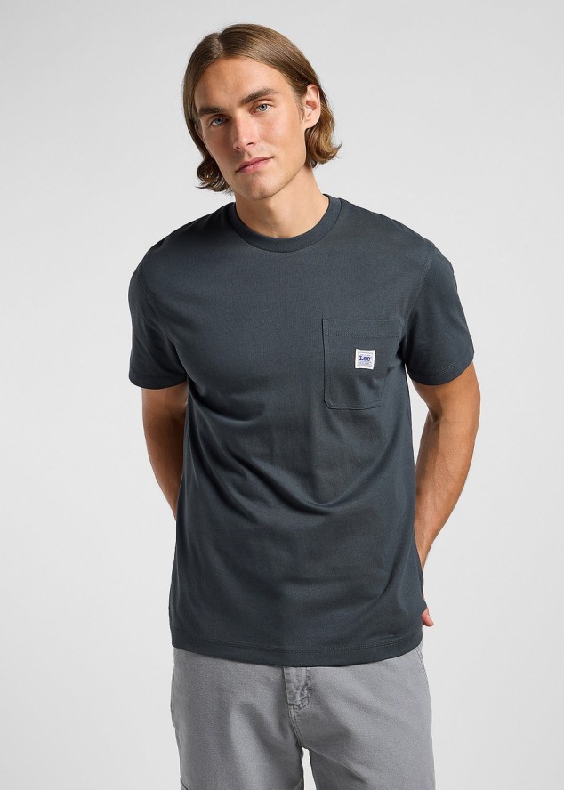 MESKA KOSZULKA LEE WW POCKET TEE WASHED BLACK 112364587