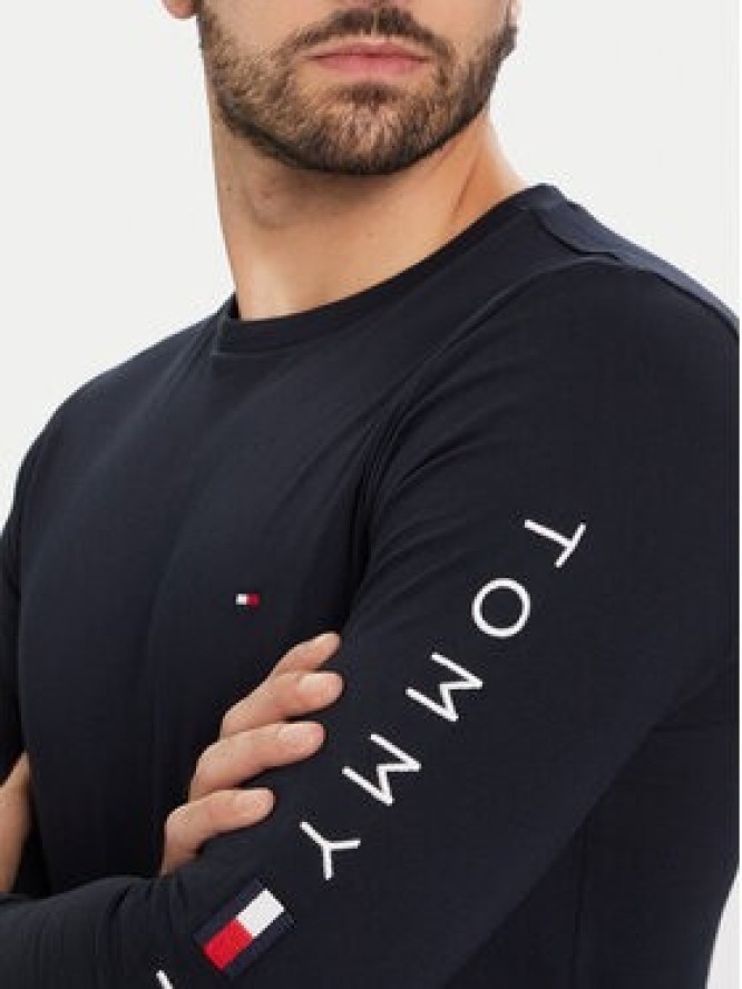 Tommy Hilfiger Longsleeve Logo MW0MW09096 Granatowy Regular Fit