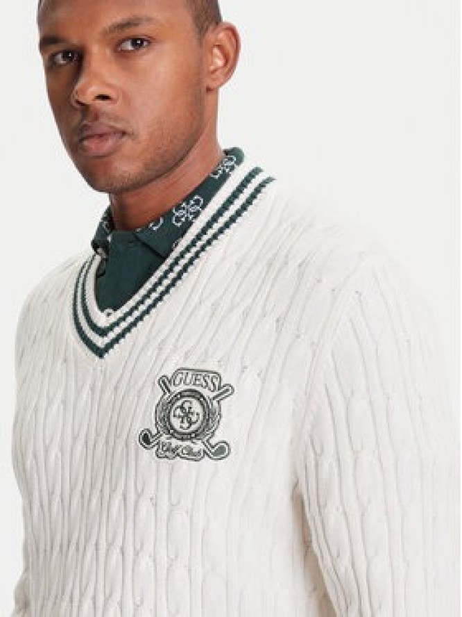 Guess Sweter M5YR12 Z30W1 Écru Regular Fit