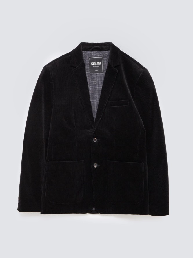 Marynarka męska sztruksowa czarna Pilos 906