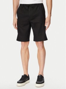 BOSS Szorty materiałowe 50559178 Czarny Regular Fit