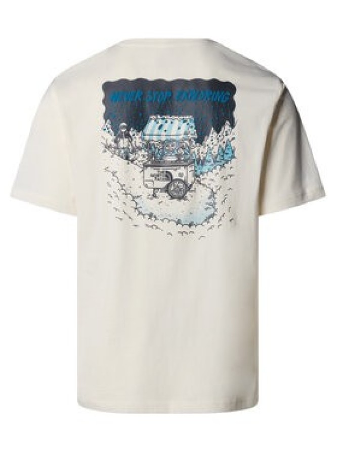 The North Face T-Shirt Powder Days NF0A8E4D Écru Relaxed Fit