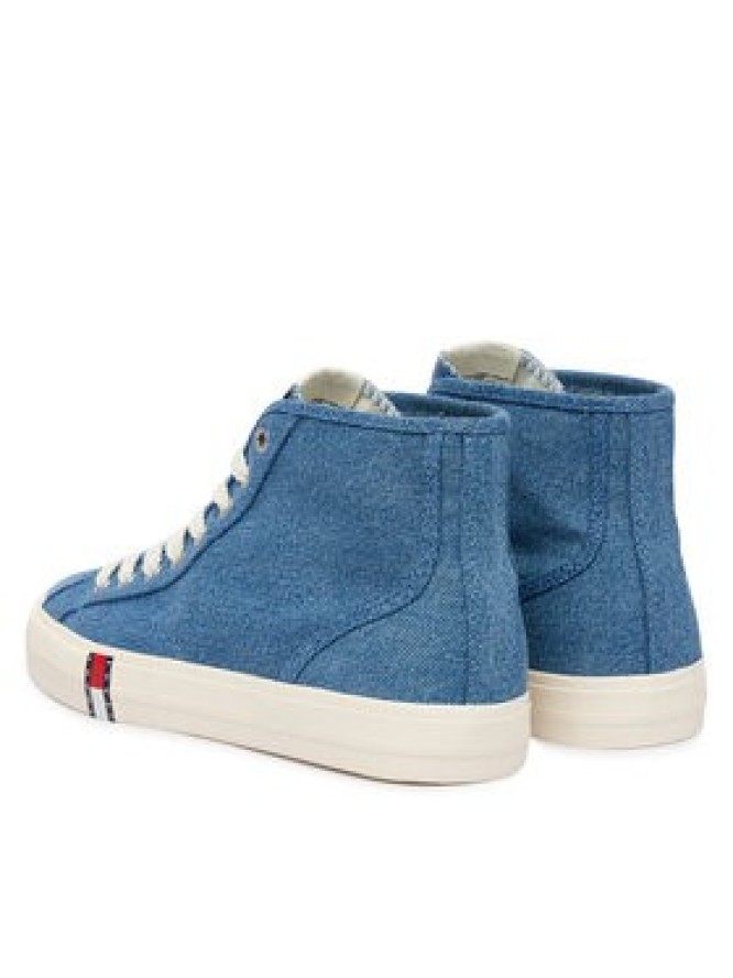 Tommy Jeans Sneakersy Archive Y2K Denim Mid Cut EN0EN03075 Niebieski