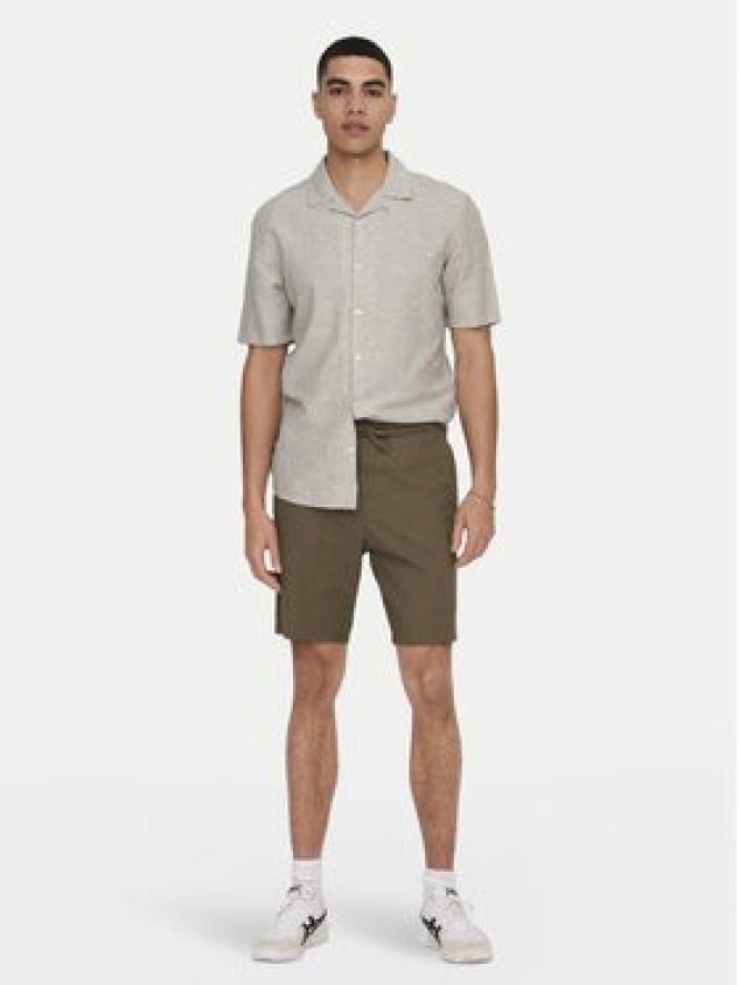 Only & Sons Koszula Caiden 22025116 Beżowy Slim Fit