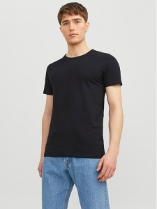Jack & Jones T-Shirt Basic 12058529 Czarny Stretch Fit