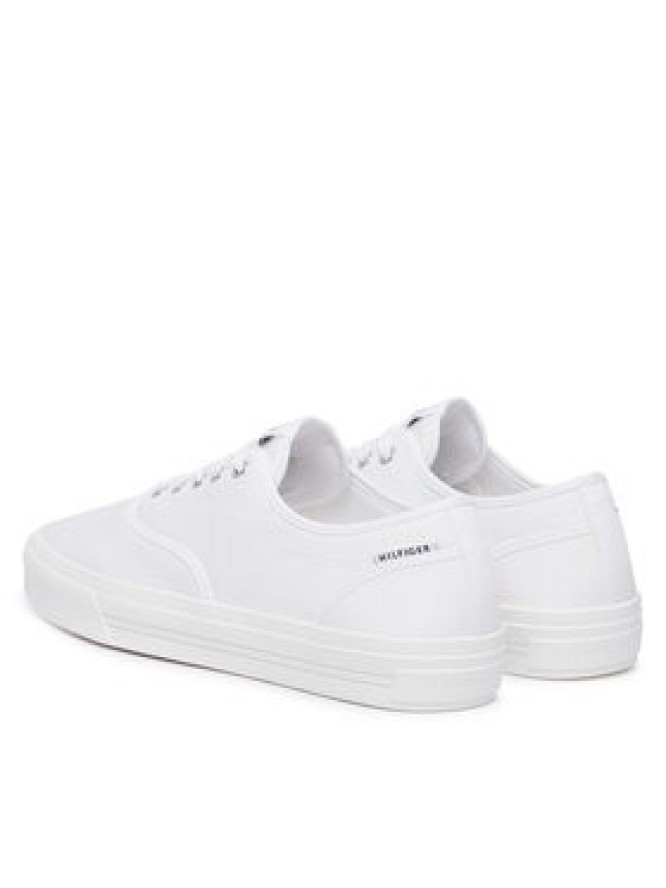 Tommy Hilfiger Tenisówki Th Vulc Cup Long Lace Canvas FM0FM05874 Biały