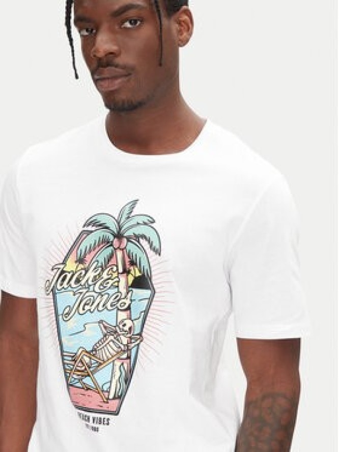 Jack & Jones T-Shirt Eljah 12268472 Biały Relaxed Fit
