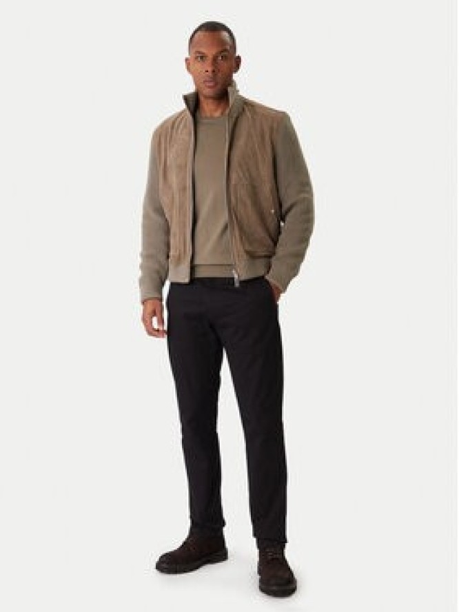 BOSS Kurtka skórzana H-Maparo 50547673 Beżowy Regular Fit