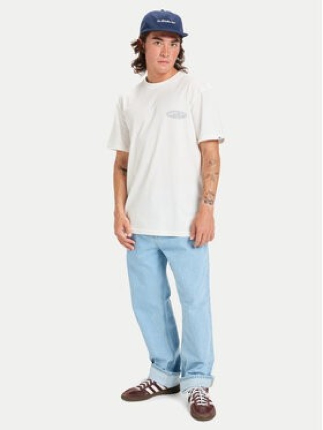Quiksilver T-Shirt Evo Border Lines EQYZT08191 Biały Regular Fit