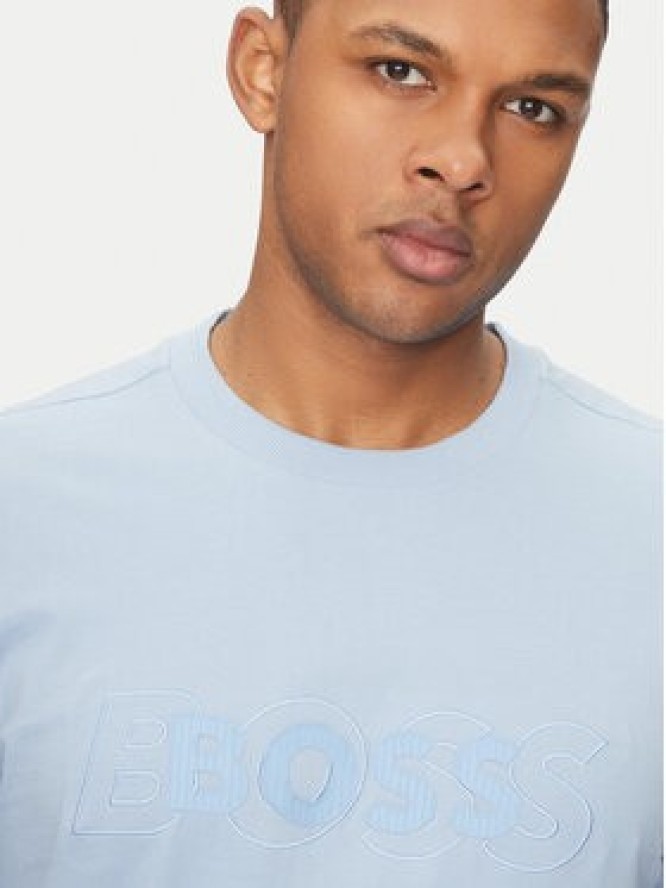 BOSS T-Shirt 50531271 Błękitny Regular Fit