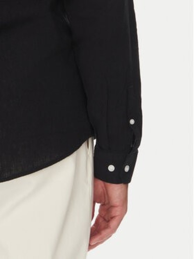 Lindbergh Koszula 30-203344B Czarny Relaxed Fit