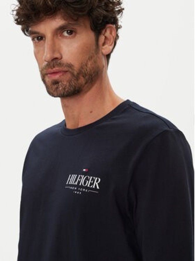 Tommy Hilfiger Longsleeve Stack MW0MW41293 Granatowy Regular Fit