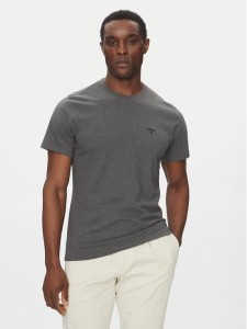 Barbour T-Shirt Essential Sports MTS0331GY73 Szary Tailored Fit