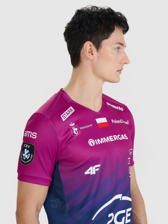 4F Koszulka meczowa replika wyjazdowa Liga Mistrzów CEV z sezonu 2024/25 męska 4F x Projekt Warszawa - multikolor XS