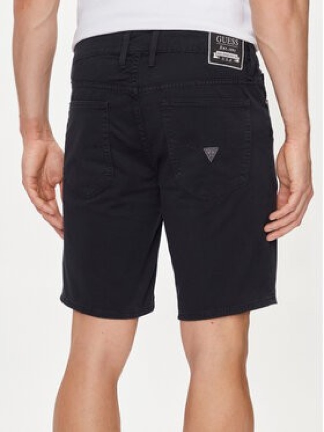 Guess Szorty jeansowe Angels M4GD03 WG3MA Granatowy Slim Fit